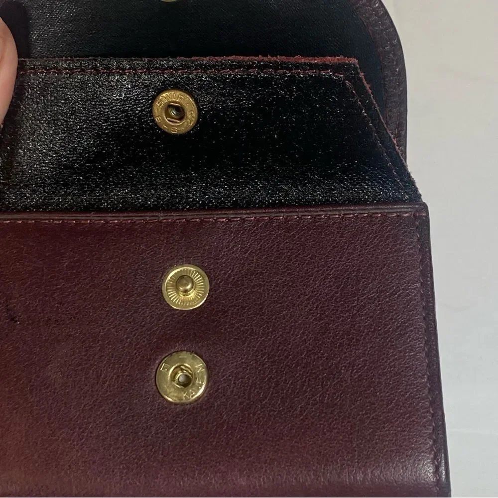 Bosca Mezza Luna Burgundy Leather Key Holder New Without Tags